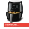 Fryers 4 Qt Digital Air Fryer med guidad matlagning, svart GAF486