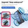 Electric/RC Car New LED Amphibious RC car Dual remote control waterproof stunt car double side flip drift drive 360 rotation rc cars Kids toy T240423