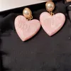 Italia Mumu Pendientes del corazón Drop de acetato ACRYLIC Heart Shape Pendientes para San Valentín Femenino Exquisito Pendientes de lujo Joyas