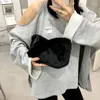 Torby na ramię pluszowe dla femme luksusowy projektant miękki zimowy damski torebka torebka