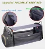 Bags Upgraded 5 in 1 Camping Diaper bag with Cover Portable Backpack Changing Station Foldable baby Bed Waterproof Travel bag USB