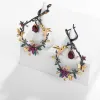 Boucles d'oreilles Gem's Beauty Secret Garden Original Design Boucles d'oreilles Boucle d'oreilles Femme Boucle d'oreille 925 Gift de luxe en argent sterling