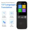 Översättare T16 AI Voice Real Time Translator Machine 138 Multi Online Languages ​​Voicerecord 3,1 tum Big Screen Portable Offline Tradure