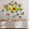 Naklejki ścienne Zestaw Słonecznika Butterfly 3D naklejki do kuchni Dekor Home Decor Art Dekoracja