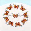 チャームファッションColorf Butterfly Clasp DIYペンダントジュエリーアクセサリー合金ドリップオイルキーチェーンドロップ配信調査結果ottjn