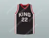 Niestandardowy numer nazwiska Męscy młodzież/dzieci Kawhi Leonard 22 Martin Luther King High School Wolves Black Basketball Jersey 11 Top Sched S-6xl