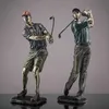 Vilead Golf Figure Statue Resin Vintage Golfer Figurines Home Alone Office Living Room Decoration Sport Objects Crafts Vessel 240416