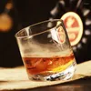 Verres à vin penchés tour de verre de whisky inférieur incliné pour bar brandy snifer chivas whisky tasse de boisson verre un vin