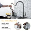 Kitchen Faucets Faucet Pull Out Brushed Nickle Sensor Stainless Steel Black Smart Induction Mixed Tap Touch Control Sink