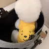 Vêtements de chien dessin animé ours vêtements jaune veste confortable casse-tête doux