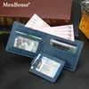 Money Clips Retro Mens Wallet Business ID Card Holders Purse Small Leather Card Plånböcker Kort bifold plånbok för män Slim Pures Male plånbok Y240422