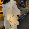 드로 스트링 귀여운 만화 대용량 쇼핑 가방 어깨 가방 토트 핸드백