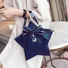 Evening Bags 2024 Korean Fashion Women's Handbags Bright Pearl Pendant Five-pointed Star Stereotyped Bow Tie Shoulder Messenger