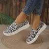 Casual schoenen Leopard Print dames canvas loafers wandelen herfst winter lichtgewicht comfortabele platte buitensport vrije tijd sneakers