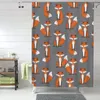 Shower Curtains Grey Animal Curtain For Bathroon Personalized Funny Bath Set With Iron Hooks Home Decor Gift 60x72in