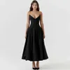 Suninheart Black Elegant Wedding Events Dress Sexig stropplös korsett Midi Christmas Party Dresses For Women Clothing 2023 240312