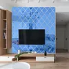 17/32/58pcs Wall Sticker Decorative Mirror DIY Diamonds Rhombus Acrylic Surface Stickers Living Room Decor s