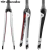 Ljus Wacako White Red Fork Full Carbon Fork Road Bike Bicycle Parts 11/8 700C 3K Finish Cycling Accessories Carbon Superlight 377G