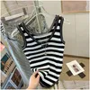 Kvinnor T-shirt Tank Top Designer Kvinna Luxury Kvinnor Toppar Summer Fashion Pure Cotton Sticke Tanks Kläder Drop Delivery Apparel Tees OT7Y6