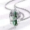 Kettingen eudora draak twining zeshoekige natuurlijke jade prismatische ketting punk genezing jade steen hanger fijne sieraden voor vrouwen man geschenk