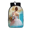 Sacs Elegant Ballet Dancer Print Backpack for Teenagers Girls Boys Schoolbags Fashion Nouveau modèle pour ordinateur portable Backpacks Student Bookbags