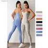 Frauen Trailsuiten Frauen nahtloser Yoga-Anzug Leggings Drum Anzug Hüfte Heben Schultergurte Fitnessanzug Sport Fitness 1-teilige YQ240422