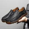 Casual Shoes Golden Sapling Business Loafers Fashion Men's Retro Leather Flats Male Party Moccasins Men Leisure Formal Footwear