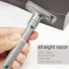 Blades Men's Safety Razor Straight Razor For Men Adjustable Close Shaving Classic Double Edge Razor Blades Knife Shaving Set