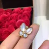 Designer charm Van Bai Bei Butterfly Earrings Plated with 18K Rose Gold Light Luxury for Women jewelry