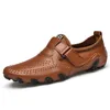 أحذية غير رسمية متسكعون من الجلد الأصلي على الرجال العلامة التجارية الأزرق لوفر مان موكاسين هومبر شقق تنفس الصيف الأحذية الذكور