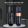 Maskin Yilong Ny max tatueringsmaskin med batterier 2400mAh Cartridge Pen Coreless Motor Litium Batterispenna för tatuerare