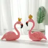 Para Ornament Living Creative Nordic Room Desktop Home Ręcznie robiony żywica Flamingo Statue Dekoracja rzemiosła