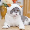 Houses Cute Pet Head Cover Cartoon Cat Dog Headwear Hat Cross Dressing Party Cute Products Accessories cosas para gatos mascota