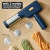 Makers Petite ours Pâtes de pâtes Pâques de pâtes Noodle Maker Rechargeable Nouilles sans fil Press Machine avec 3 moules 100V240V pour la cuisine à domicile