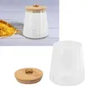 Lagerflaschen luftdichtes Glas Lebensmittelbehälter gut versiegelt sicheren Zugang zu Tee Kanister 580 ml Multifunktional mit Bambusdeckel für Zuhause