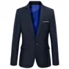 Mężczyźni Blazer Kurtki Solidny kolor Lapel Lapel Slim Fit Business Patel Marka marki Męskie Casual Blazers Coats 240407