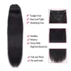 Straight Clip in Haare pro Set mit 120 g Doppelschweiß Brasilianer Jungfrau 100% menschliche natürliche schwarze Farbe für Frauen 240419