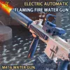 M416 QBZ95 Vector Summer Automatic Electric Fantasy Fire Light Water Gun Children Beach Outdoor Fight Toys for Boys Kids Gifts 240415