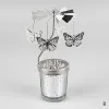 Candles Silver Candle Holder Home Decoration Valentine's Gift Rotating Candlestick Party Decor Romantic Carousel Tea Light Candle Stand