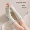 Kadınlar SOCKS Sonbahar ve Kış Kadınlar Bacak Yüksek Kalınlaştırılmış Yastıklı Sıcak Anti-Soğuk Artrit Diz Pedleri Mercan Kadife