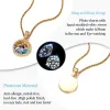 Colliers Round Memory Médaillons Picture personnalisée Collier Pendant pour hommes bijoux hip hop