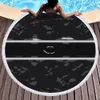 Simple Beach Fashion Brand round Printed Beach Towel Microfiber and Tassel Feel Soft American Summer