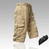 Pantaloni da uomo pantaloncini da carico da uomo jogger tattici a secco rapido rilassato rilassato shorts dritti strtwear di alta qualità y240422