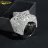 Passa Diamond Tester Fancy Shape Star Rings Iced Out Sterling Sier Moissanite Hip Hop Ring