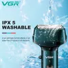 VGR Hair Trimmer Professional Shaver Waterproof Beard Rechargeble Razor Digital Display for Men V371 240411