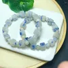 Bracelets de liaison 9 mm Dumortierite Cube Bracelet Women Fashion Fashion Guérison Crystal Rounds Lovers