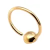 Jewelry 14K Real Solid Gold With 5A Clear Zircon Nose Ring Bendable Body Jewelry KB07