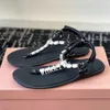 Sandals Women Roman Flat Clip Toe Solid Crystal Decorative Women's Summer Outdoor Vacation Leisure Beach Shoes 2024
