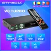 Receivers New TV Decoder GTMedia V8 Turbo DVBS2/S2X DVBT2 DVBC Europe Spain Italy Portugal TV Settop Box BISS+ PowerVu Key With WIFI