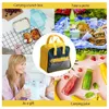 Opbergtassen Student Lunch Bag Portable isolatie Bento Pack Aluminium Foil Rijst Maaltijd IJs Hoge capaciteit Dubbele ritssluiting